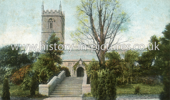 Gulval Church, Penzance, Cornwall. c.1906